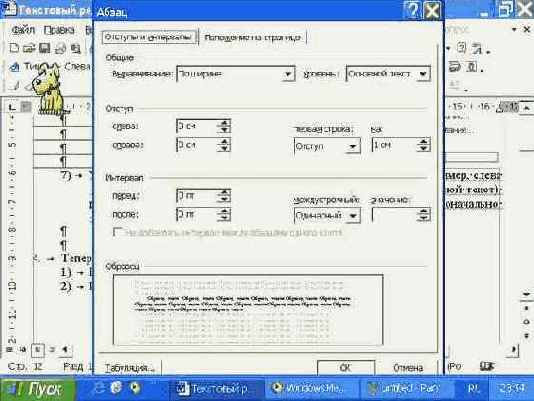 Текстовый редактор Word 2002